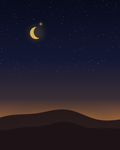 Amber Horizon — desert dawn fine art print, part of the Desert Nights trio