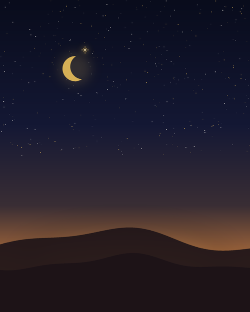 Amber Horizon — desert dawn fine art print, part of the Desert Nights trio